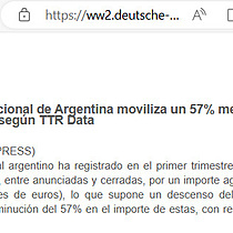 El mercado transaccional de Argentina moviliza un 57% menos de capital en el primer trimestre, segn TTR Data